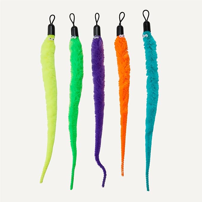Amazon Basics Cat Feather Toy Kit with 2 Stick and 10 Refills (in 2 Styles)