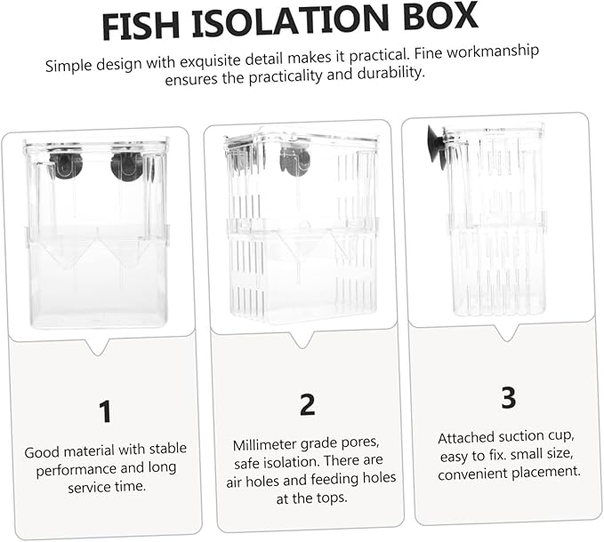 2pcs Aquarium Breeding Box Cups Fish Tank Hatching Incubator Easy Installation Fry Box for Guppies and Betta Safe Material for Optimal Water Quality