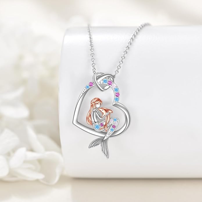 KZX Cat/Dog/Phoenix/Eagle/Whale/Shark/Puffin/Starfish/Chicken/Butterfly/Owl/Bee/Frog/Seahorse Necklace Sterling Silver Animal Pendant Jewelry Gift for Women