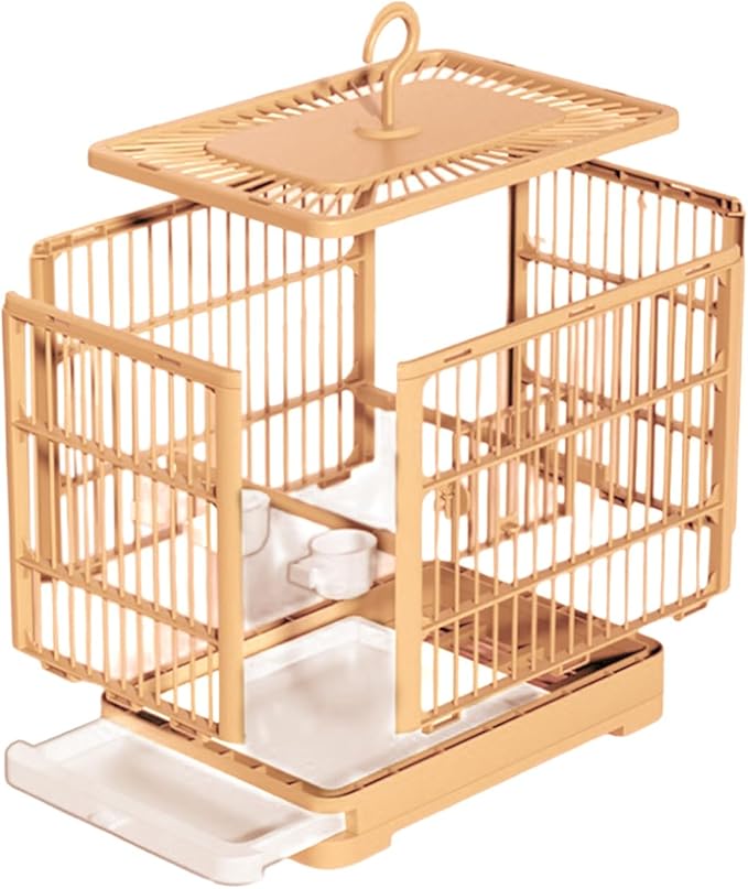 Parakeet Travel Bird Carrier, Portable Cage Tray, Sturdy Compact Pet Habitat Accessory with Practical Structure, Bird Carrier for Macaws Conures Cockatiels Sparrow Budgies Use