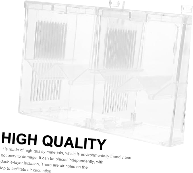 1pc Juvenile Fish Breeding Box Double Isolation Container for Fish Tank Removable Cover Safe Material for Efficient Hatching for Guppies Shrimp and More