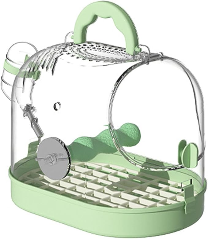 Practical Bird Cage Clear Carriers Box with Bottom Grids for Outdoor Walking Pet Travel Birdcage Transport Bird Carriers