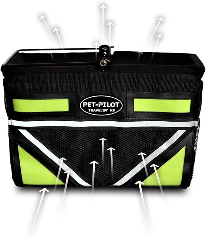 TRAVELIN K9 Pet-Pilot MAX Dog Bicycle Basket Carrier | 8 Color Options for Your Bike (Turquoise)