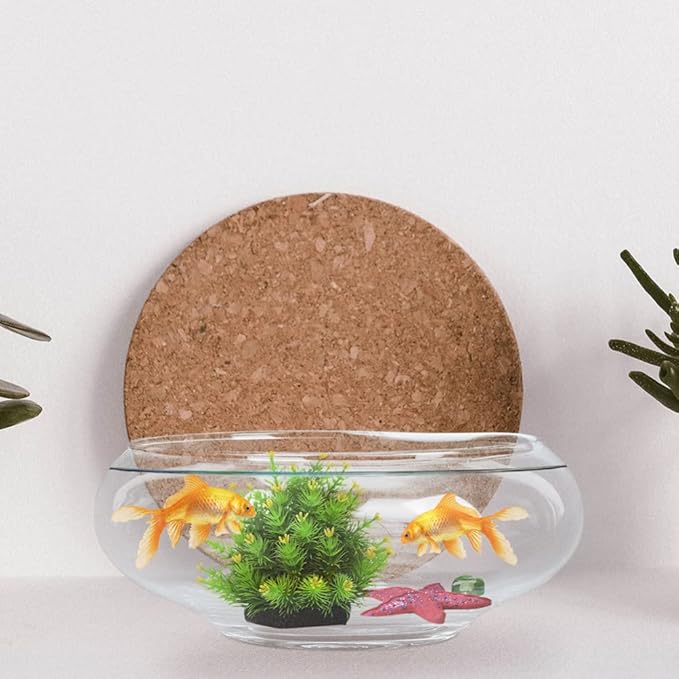 GANAZONO Glass Fish Bowl Small Fish Tank 9.84X9.84X3.93In Clear Desktop Aquarium Hydroponic Plant Pot for Home Office Garden Wedding Decoration