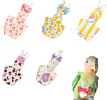 5 Pieces Bird Diapers Flight Suite Liners Reusable Washable Protective Nappy Clothes with Layer Cute Suit for Budgerigar Lovebird Cockatiel Monk Parakeet Crested myna (Female Crested myna)