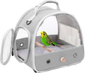 Portable Bird Carrier, Pet Travel Transport Cage for Small Animals (Grey, SBC)