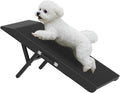 Dog Ramp for Couch - 4-Level Adjustable (8.6"-20.9") & Wider Foldable Pet Ramp for Small Dogs, Non-Slip EVA Mat with Glow Strips, Solid Birchwood Supports 200Lbs