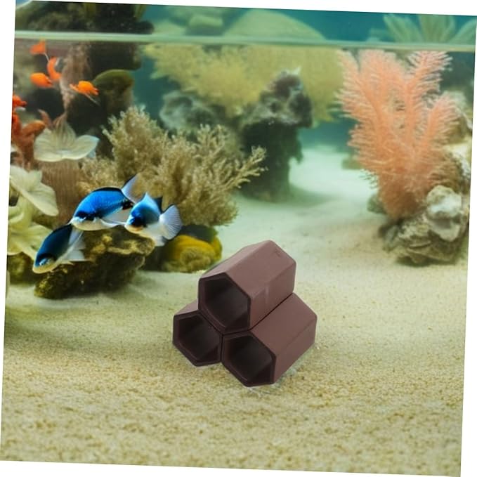 Milisten 2pcs Durable Ceramic Breeding Shelter for Aquarium Fish Tank Versatile Hiding Spots for Freshwater Shrimp Habitat and Spawning Decor