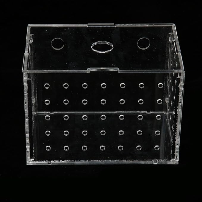 Fish Breeder Box, High Transparency Acrylic Hatchery Incubator Tank, Aquarium Fish Breeding Box with Suction Cups, Isolation Box for Baby Fishes Shrimp Clownfish, Easy to Observe a (11 * 7 * 8CM)