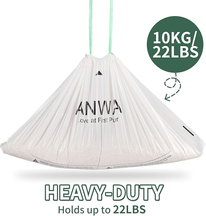 ANWA 120 Count Cat Litter Box Liners for Automatic Cat Litter Box and Litter Box Robot 4/5, Heavy-Duty, Extra Thick, Economy Bulk Pack