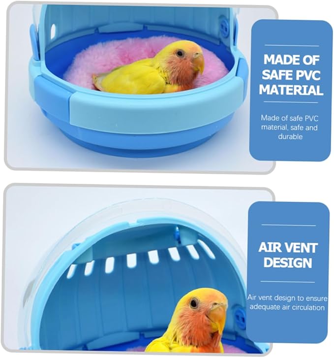 Portable Handheld Parrot Carrier Breathable Travel Cage Detachable Base for Birds for Outdoor Adventures and Easy Cleaning