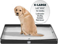MEEXPAWS Dog Pee Pad Holder Tray Foldable, Puppy Pad Holder Liner Base High Side, Dog Litter Box Indoor for Large Dog 44’’x33’’, Training Pad Holder Leak-Proof, Potty Pad Holder for Dogs Easy Clean