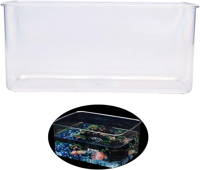 Transparent Acrylic Fish Tanks Large Capacity Aquarium for for Axolotls, Newts Clear Acrylic Aquarium Tanks, 36*25*15.5cm, as the pic show