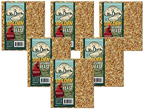 Mr. Bird Golden Safflower Feast Large Wild Bird Seed Block 1 lb. 10 oz. (6)