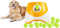 Dog Ball Launcher – Automatic Dog Ball Thrower for Small and Medium Dogs, Interactive Pet Toy with 6 Mini Tennis Balls & Adjustable Launch Distance, Indoor & Outdoor Play
