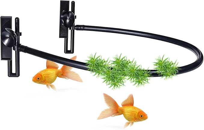 Floating Plant Corral for Aquarium, Floating Plant Fence for Aquarium Accessories, Fish Tank Plant Fence Adjustable Height with Water Level, Suitable for All Floating Plants and Aquariums