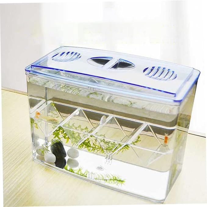 FRCOLOR 1pc Small Fish Hatching Isolation Box Freestanding Self-Floating Breeding Tank for Betta and Shrimp Easy to Clean Safe for