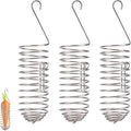 3pcs Bird Treats Holder, Stainless Steel Parrot Food Holder Hanging Basket Cage Accessories Bird Foraging Chew Toy Corn Cob Fruit Vegetable Millet Feeder for Macaw Cockatoo Parakeet Canary