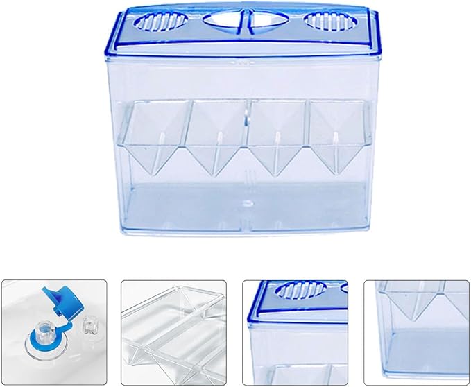 Small Fish Breeding Incubator Box Freestanding Hatchery Isolation Tank No Gap Seamless Design for Aquarium Fish Hatching and Reproduction