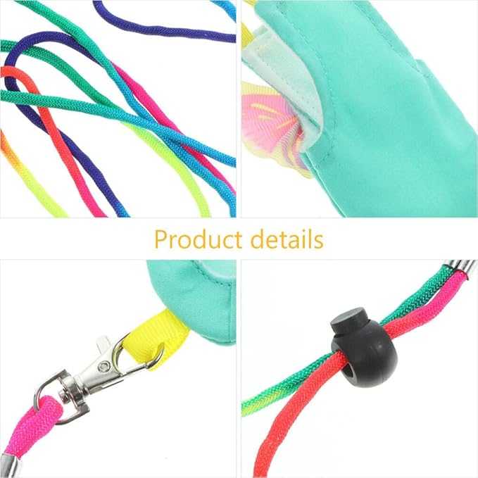 POPETPOP Parrot Diaper Flight Suit Set Bird Diapers Harness Leash Comfortable Fabric for Parrots