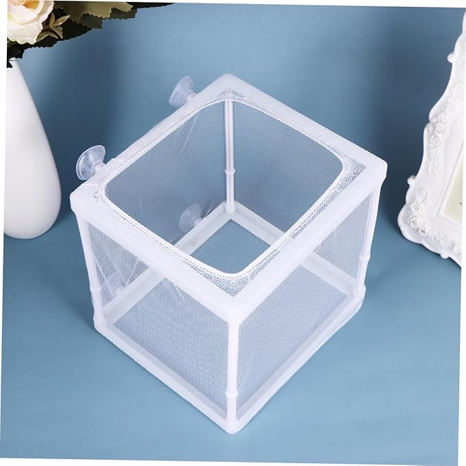 POPETPOP 2pcs Water Separation Net Plastic and Cloth Materials Detail Fish Breeding Tank Home Tank Box