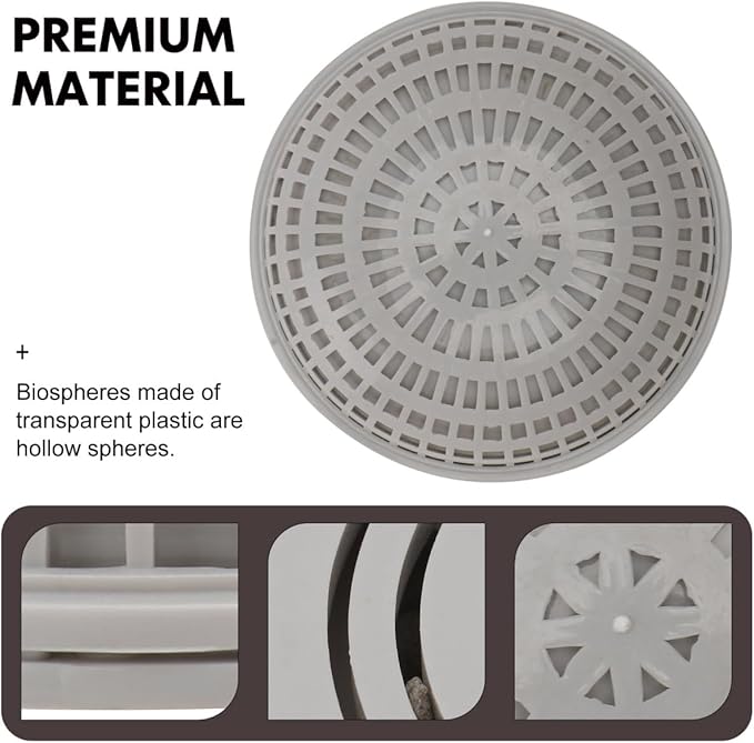 balacoo Aquatic Plant Breeding Box Hemisphere 3.14X3.14X1.57 Inch with Permeable Holes for Freshwater Fish Tank Isolation and Water Grass Holder