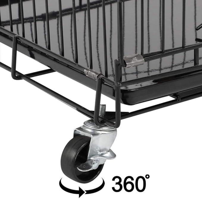 Yaheetech Large 49" Mobile Cat Cage with Hammock, Lightweight Travel-Friendly Foldable Enclosure for Cats and Kittens, Indoor/Outdoor Use with Tray