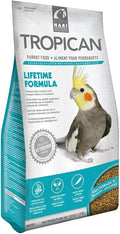 Hari Tropican Bird Food, Hagen Large Parrot Food with Peanuts & Sunflower Seeds, Cockatiels Granules, Lifetime Formula, 4 lb Bag