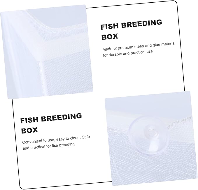 Happyyami Fish Breeder Box Transparent Mesh Isolation Tank for and Fish Easy to Clean Breeding for Aquariums Safe Protection