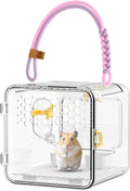 Bird Carrier - Transparent Portable Breathable Parrot Cage, Flying Squirrel Carrier, Ideal for Parakeets Conures Canaries Budgies Cockatiels Lovebirds Hamsters Outdoor Park Travel