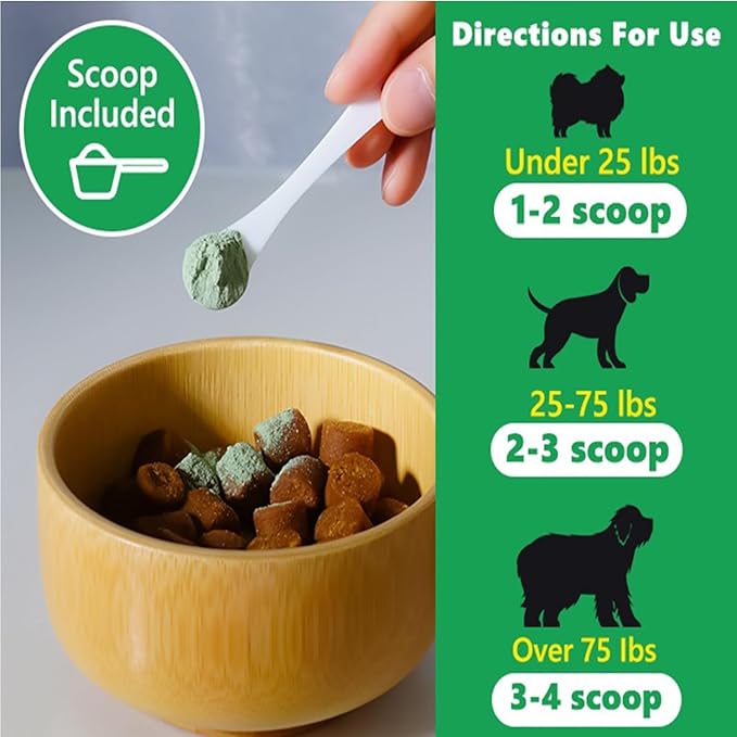 Dog Teeth Cleaning Powder 300g Package, Dog Dental Powder, Plaque Off for Dogs & Cats Breath Freshener for Bad Breath, Tartar Remover, Dental Care Supplies for Small, Medium, Pet Denta