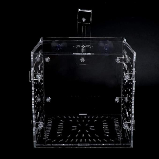 Fish Isolation Breeding Box Acrylic Incubator Floating Aquarium Hatchery Breeding and Parenting Box for Fish Aquarium(15CM*15CM*15CM)