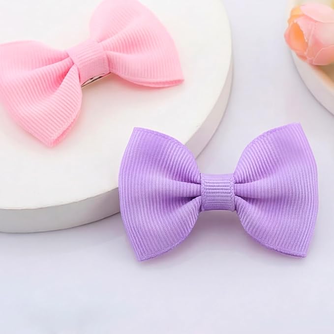 Hair Bows for Small Dog - 2 inch Pet Bowknots 60pcs (30 Pairs) - Puppy Dogs Grooming Hair Accessories - Dog Hair Clips for Yorkie, Maltese, Shih Tzu