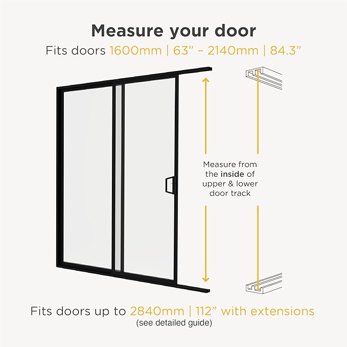 Hakuna Pets V2 Patio Pet Door Screen Insert Panel for Sliding Doors, Fits Door Track Min Ht 62.99" to Max Ht 84.25",UV Resistant Mesh, Locking Magnetic Dog Door, Easy Install and Removal,Large,Silver