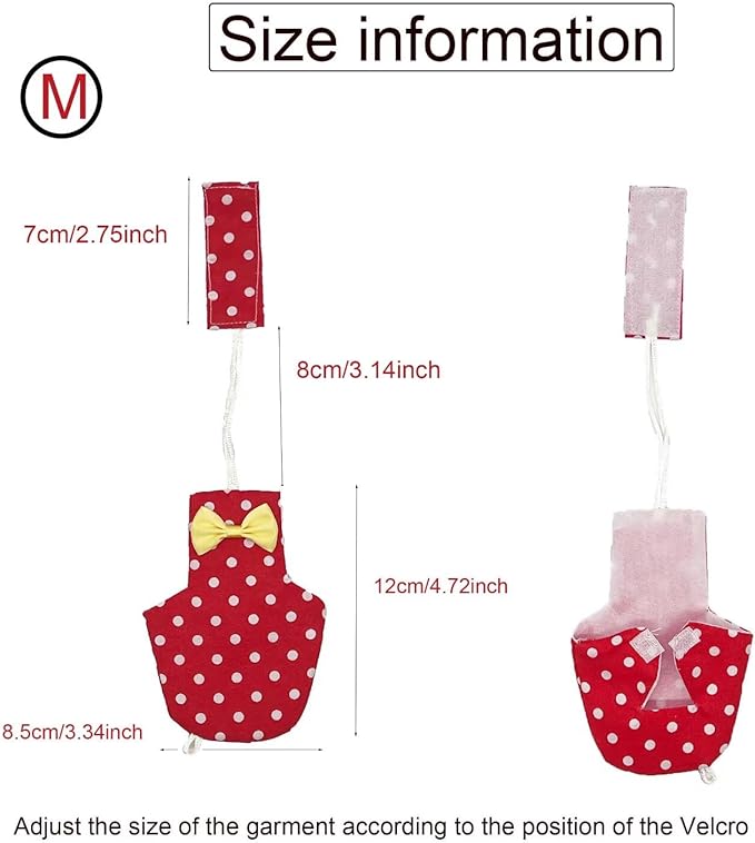 Dot Bird Diaper Flight Suite Liners Bird Toilet Clothes Reusable for Macaw African Budgies Parakeet 5 PCS