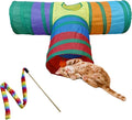 PetLike Cat Tunnel for Indoor Cats Collapsible Pop-up Pet Tube Peek Hole Hideaway Play Toys for Cats with Ball