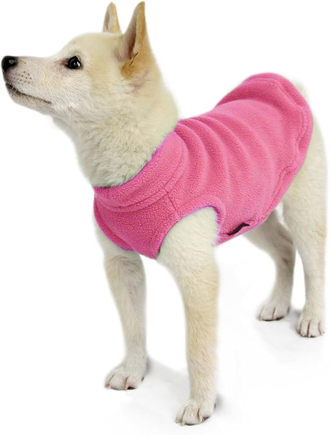 Gooby - Stretch Fleece Vest, Pullover Fleece Vest Jacket Sweater for Dogs, Pink, X-Small