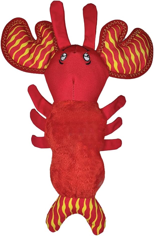 Spunky Pup Clean Earth Plush Lobster | Made from 100% Recycled Water Bottles | Small