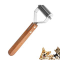 Medium single-sided Pet Hair Removal Comb | High Efficiency Cat Brush& Dog Grooming Tool | Undercoat Rake & Dematting Comb for Long Haired Dogs & Indoor Cats | Slicker Brush for Shedding & Carpet Rake