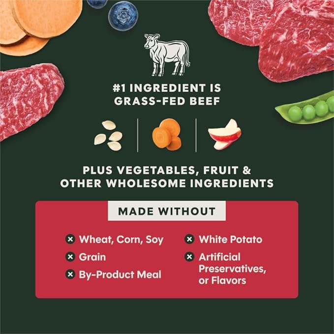 Instinct RawBoost Small Breed, Natural Dry Dog Food with Freeze-Dried Pieces, High Protein, Grain-Free Recipe - Real Beef, 3.5 lb. Bag