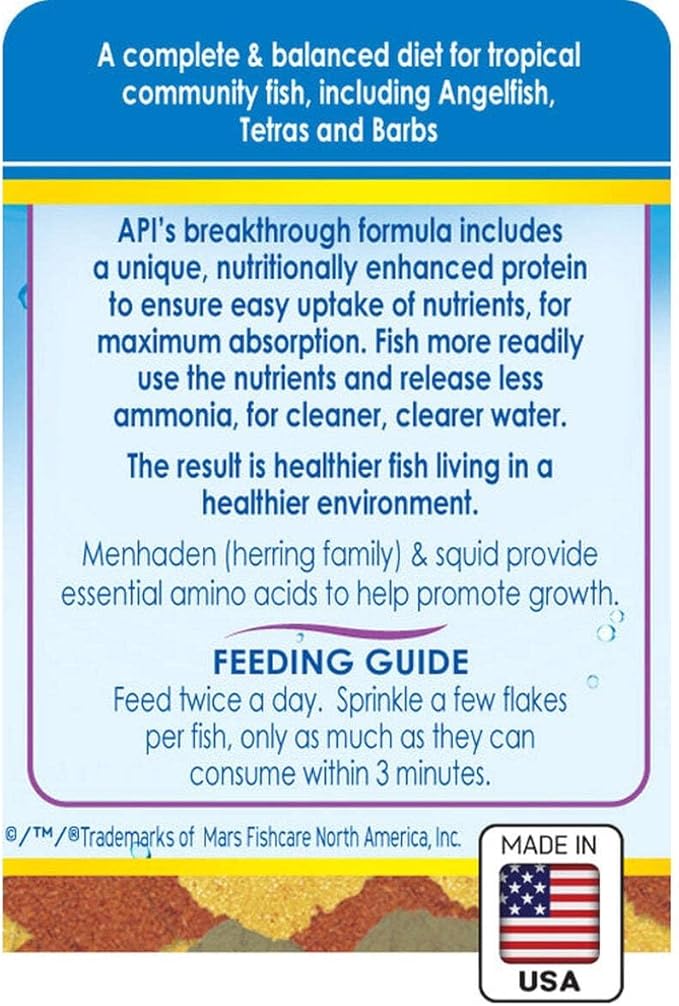 API TROPICAL FLAKES Fish Food .36-Ounce Container