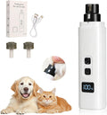 Cat Nail, Safe Cut Cat Nail Trimmer,Nail Trimme,Silent Groom Pro Pet Nail Grinder,Two Adjustable with 360° Grinding Settings,Ultra Quiet Under 40db ＆ Powerful Enough for All Cats ＆Dogs (White)