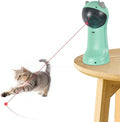 TBTeek Cat Toy, Automatic, Motion-Activated, Rechargeable, 5 Fun Patterns, Random Rotating Trajectory, 4 Speed Modes, Adjustable Light Angles for Indoor Cat Kitten Dog（Green）