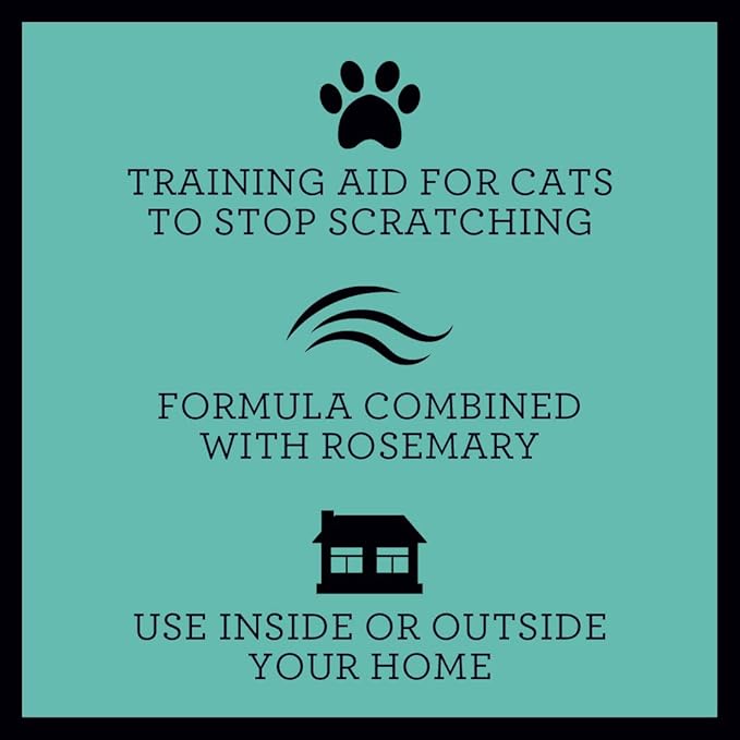 TriNova Anti-Scratch Cat Deterrent Spray for Kittens and Cats - Infused with Rosemary, Keep Cats from Scratching Furniture, Arm Chairs, and More - Indoor & Outdoor Use