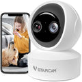 VSTARCAM 2K HD Pet Camera with Phone App, Indoor Camera for Home Night Vision, 2-Way Audio, Motion Detection, 2.4G WiFi Dual Monitor, 7/24 Recording, Cloud/SD Card Storage