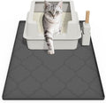 Cat Mat for Litter Box, 34" X 22" Large Silicone Cat Litter Trapping Mat, Easy Clean for Scatter Control, Soft on Kitty Paws, Waterproof, Urine-Proof, Non-Slip Kitty Litter Mat for Floor, Black