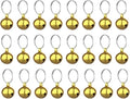 SKYPIA Round Dog Bells Dog Charm Bells Pet Pendant, 3 PCS Anti-Lost Training Bells for Collars, Suitable for Pet Pendant Accessories 1/2-Inch Gold