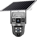 for Outdoor Camera Battery CCTV Monitor 4G SIM Card Network IP Security Pet Camera Motion Detection 3 Screen PTZ Camera(4G CCTV 64G Card)