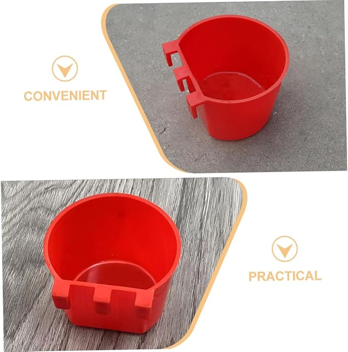 FRCOLOR 20pcs Bird Cage Cups Small Hanging Feeder Bowls Seed Holder for Indoor Birds Pet Feeding Watering Supplies