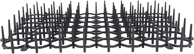12Pcs Cat Deterrent Mat, Anti Cat Dog Network with Plastic Spikes, Indoor Outdoor Training Mat for Keeping Away Cats Dogs, Protecting Plants Furniture and Cars